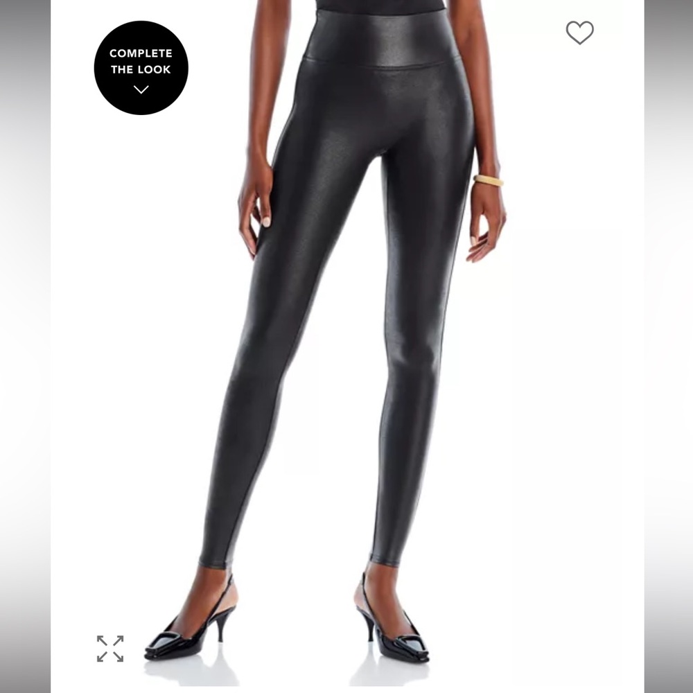 SPANX Black Faux Leather Leggings